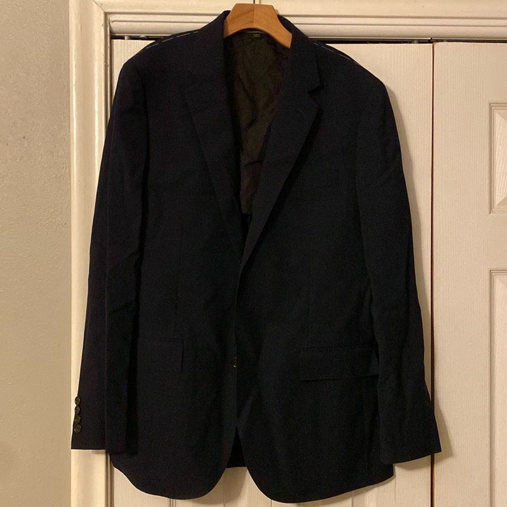 J. Crew sports jacket, Slim Traveler, Navy